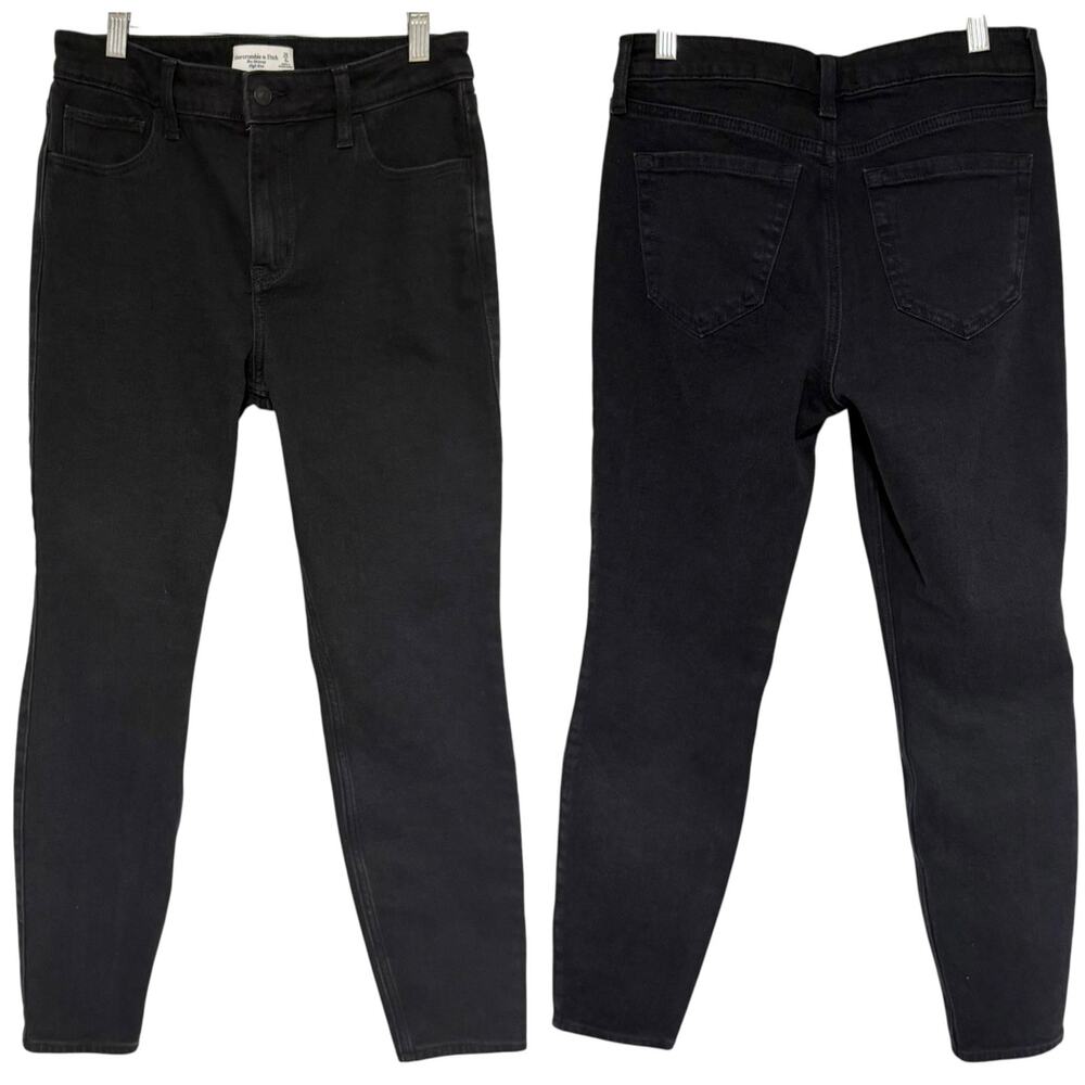 ABERCROMBIE & FITCH The Skinny High Rise Jeans Black Size 6/28